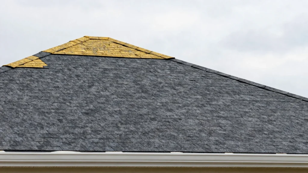 Asphalt shingle roof replacement on a residential home