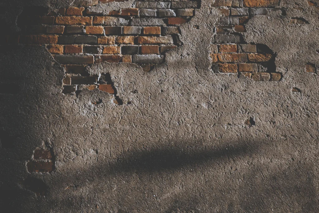 Close-up of brick masonry and mortar joints