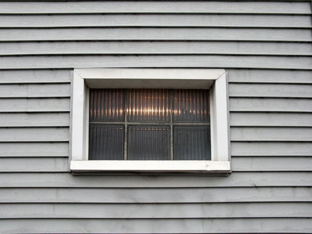 Close-up of exterior siding